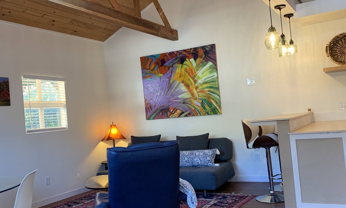 San Luis Obispo Apartment | A quiet place with a private deck overlooking the mountain and SLO garden creek.
