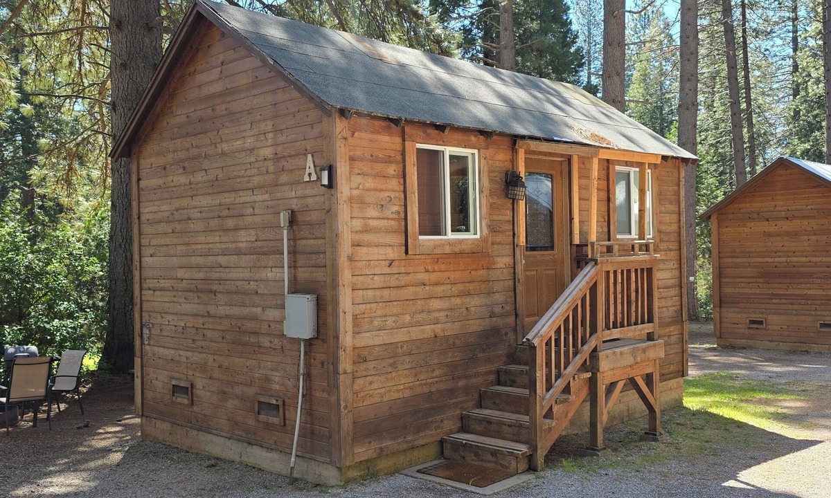 Shingletown RV Rental | Camping Cabin A Near Lassen NP With Shared Bathrooms/Showers