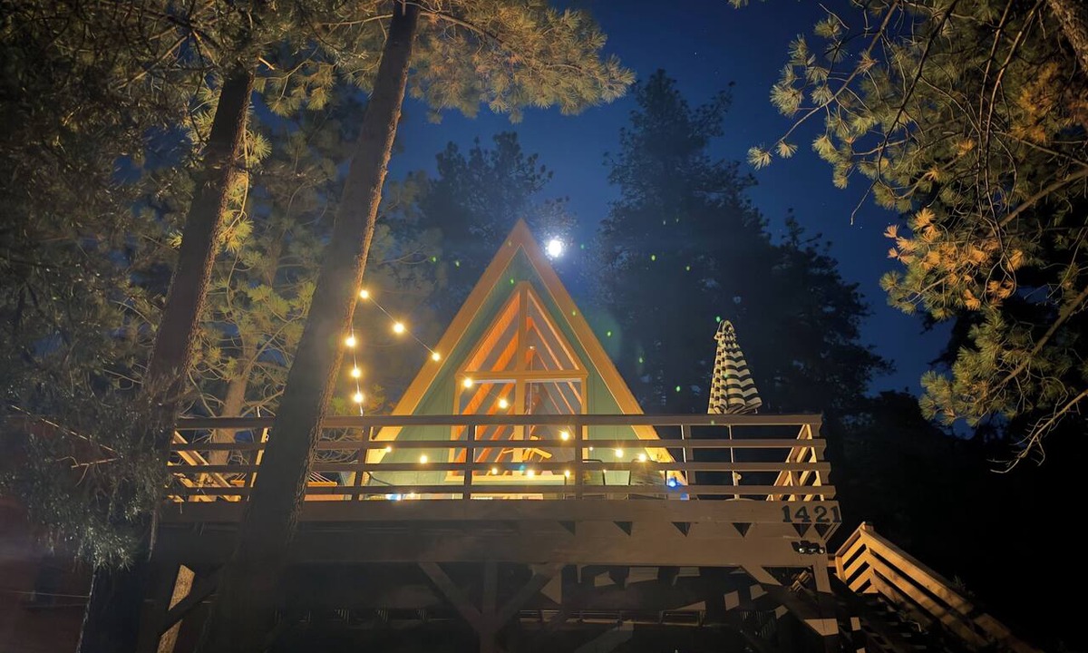 Pine Mountain Club Cabin | Chic A-Frame Cabin: Serene Forest Hideaway in Pine Mountain Club