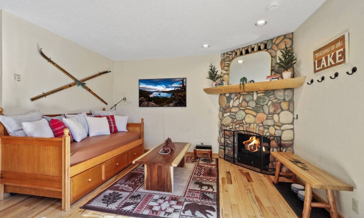 Tahoe Village House | Cozy Tahoe Chalet | Fireplace & Views | Sleeps 4