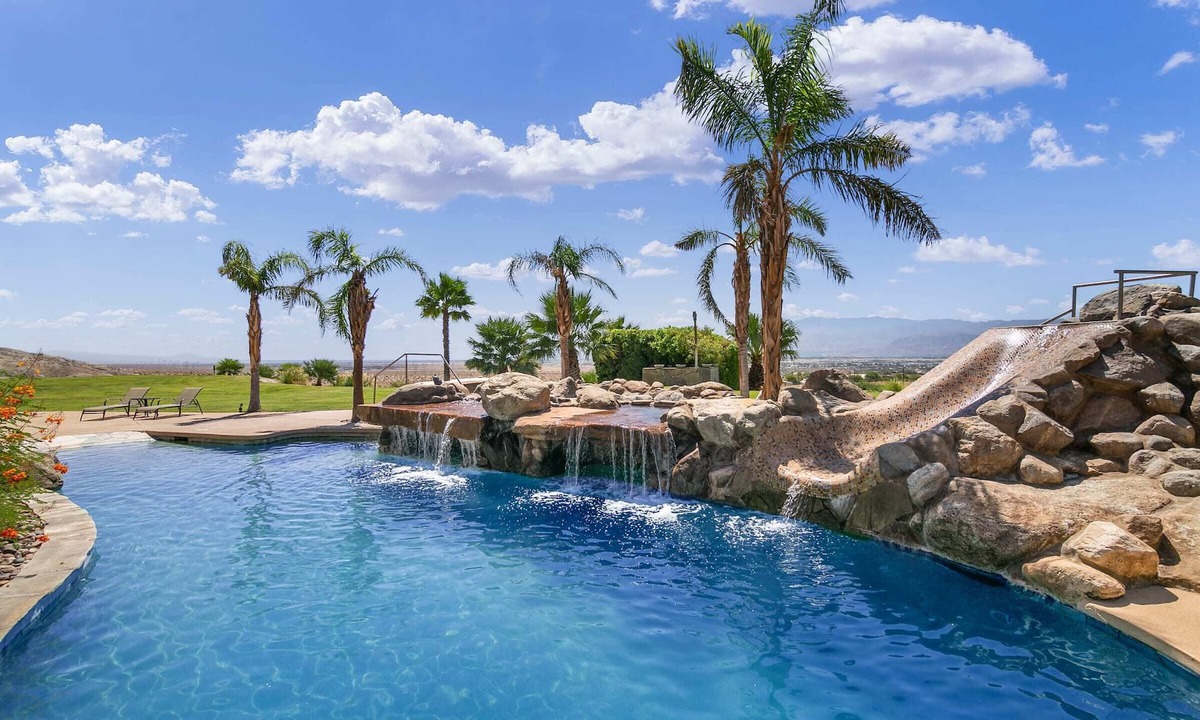 Thousand Palms House | Enjoying relaxing in your own grotto while staying cool from the summertime heat
