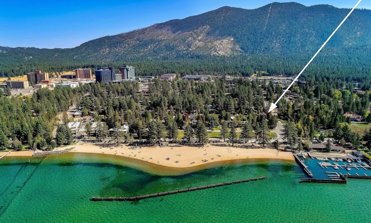 South Lake Tahoe House | Lakeside Beach Retreat 4 bedrooms steps to Lake Tahoe Lakeside Beach