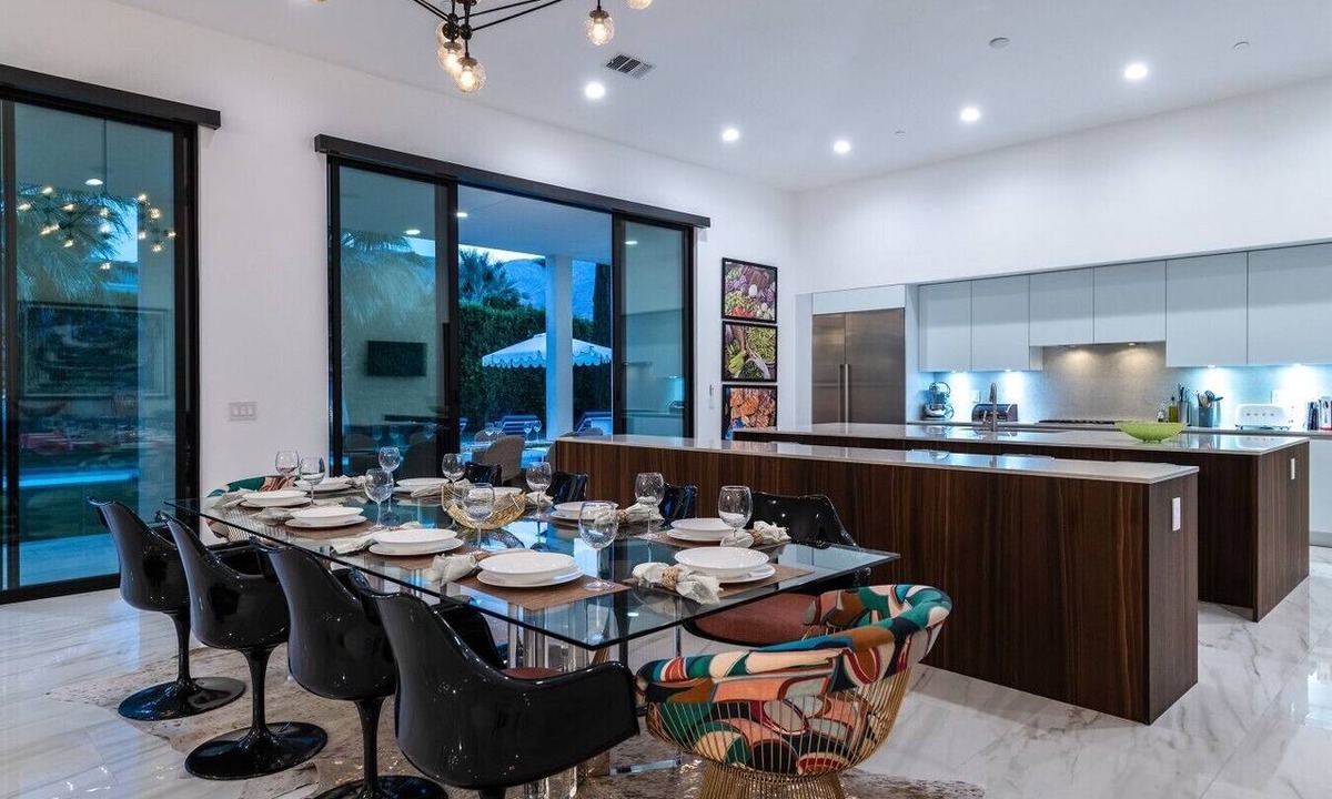 Palm Springs House | Modern Villa In Guard-Gated Community, Solar, Lap Pool, Spa, Casita, Pizza Oven
