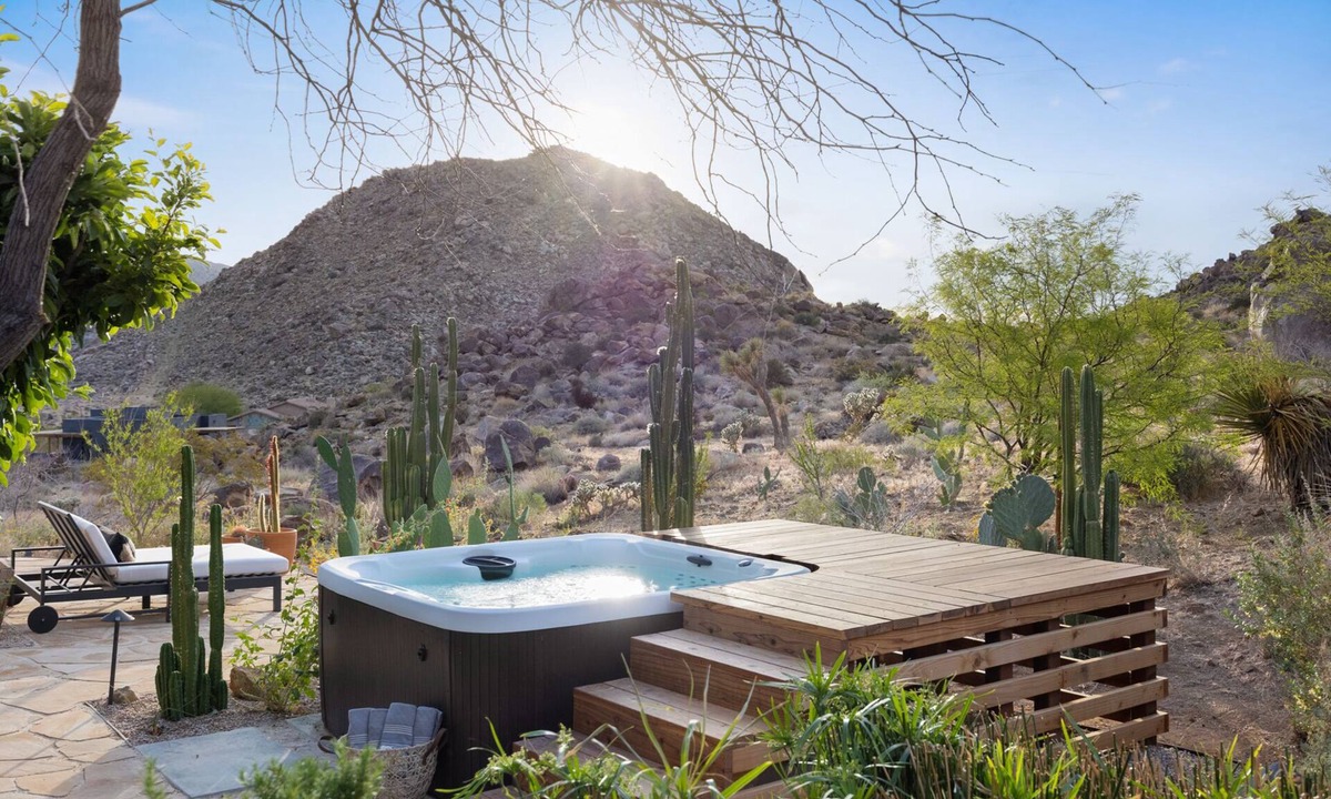 Joshua Tree House | Moonbeam Mountain - Stylish Home w/Private Boulders and Hot Tub