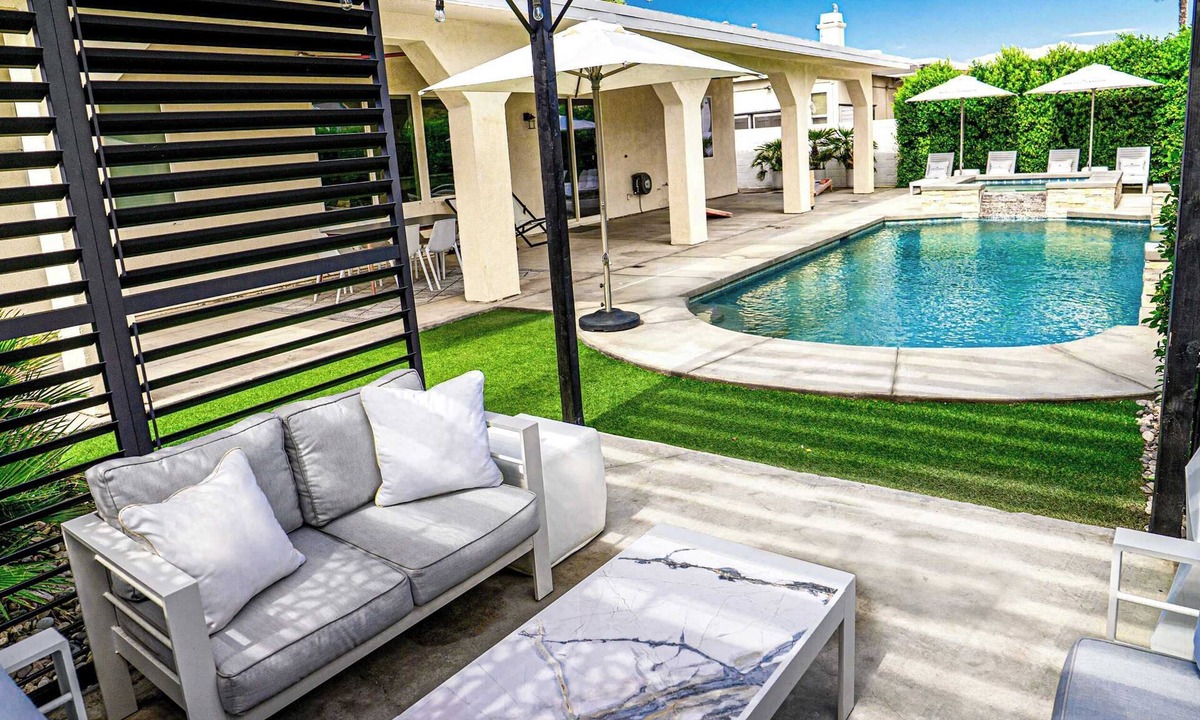 Sunburst House | Palm Luxe Estate: Luxury Desert Retreat Pool & Spa