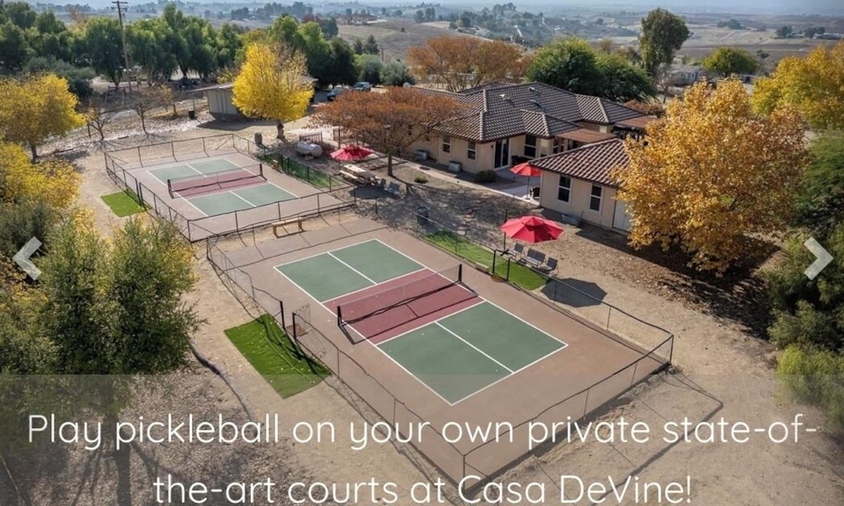 San Miguel House | Pickleball @ Casa De-Vine in Paso Robles Wine Country, 10 Acres w/Vineyard Views