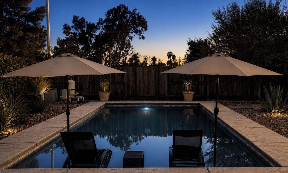 Clovis House | Quiet Clovis Retreat, Resort Pool, 80” Theater TV