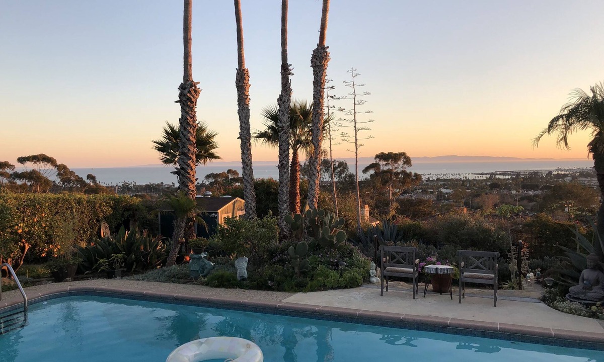 Eastside House | SB home. 1/2 acre gardens . Pool, hot tub. World Class Unobstructed Views.