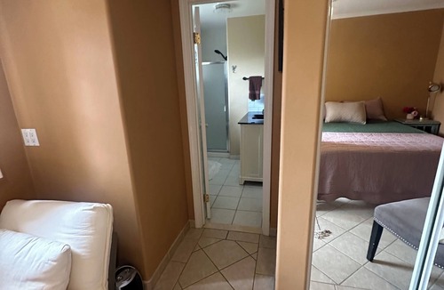 Mira Monte House | 1-bedroom 1 bath suite on farmhouse property next to water fountain