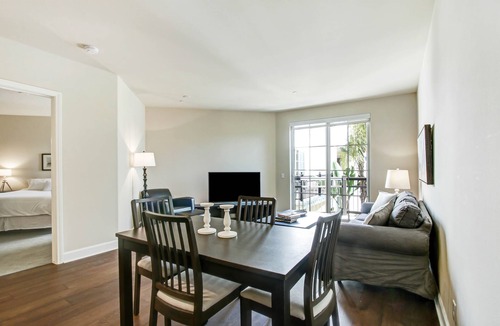 Downtown Apartment | 4th floor 2bedroom/2bath with private patio overlooking the meditation garden!