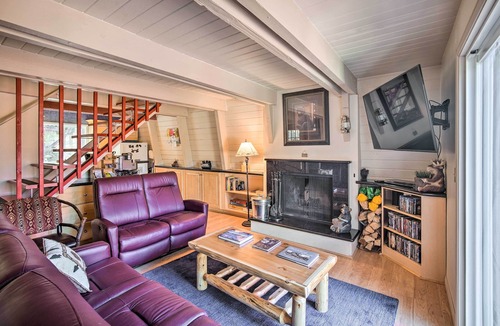 Big Bear City Cottage | 5 Mi to Snow Summit: Cabin w/Deck & Fireplace