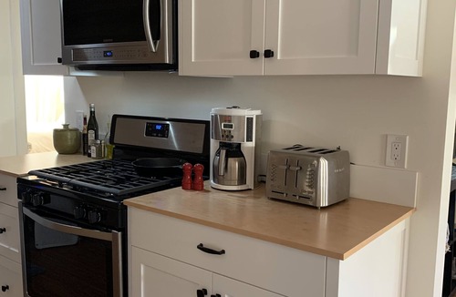 San Luis Obispo Apartment | A quiet place with a private deck overlooking the mountain and SLO garden creek.