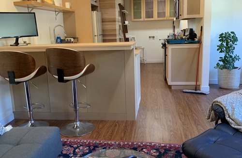 San Luis Obispo Apartment | A quiet place with a private deck overlooking the mountain and SLO garden creek.