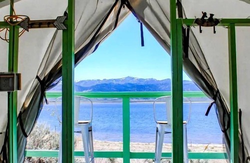 Bridgeport RV Rental | Beautiful Tented Cabin with Stunning Reservoir Views for a Unique Glamping Getaway in Bridgeport, California