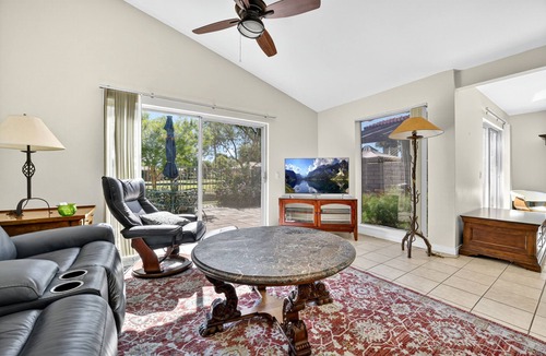 Indio Condo | Bungalow w/private garden patios, water and greenbelt views. one with nature