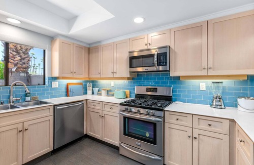 The Rose Garden Condo | Calm Waters Palm Springs | Mid-Century Modern 2BR | Access to Pool, Tennis, & Pickleball