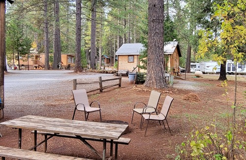Shingletown RV Rental | Camping Cabin A Near Lassen NP With Shared Bathrooms/Showers