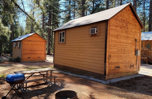 Shingletown RV Rental | Camping Cabin A Near Lassen NP With Shared Bathrooms/Showers