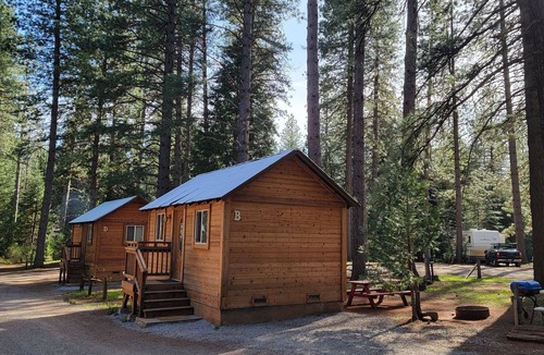 Shingletown Cabin | Camping Cabin B Near Lassen NP With Shared Bathrooms/Showers