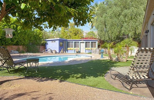 Palm Desert Cottage | COZY CASITA - your huge, exclusive private backyard w/pool, jacuzzi & fire pit