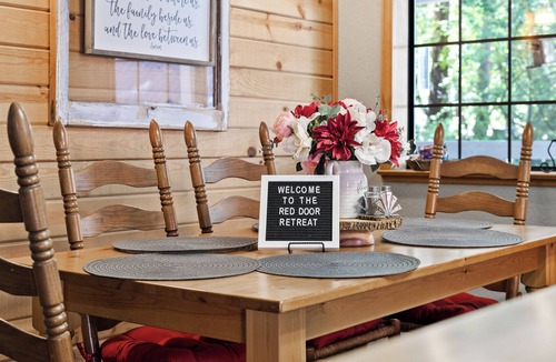 Sierra Cedars Cabin | Cozy Red Door Retreat in Shaver Lake!