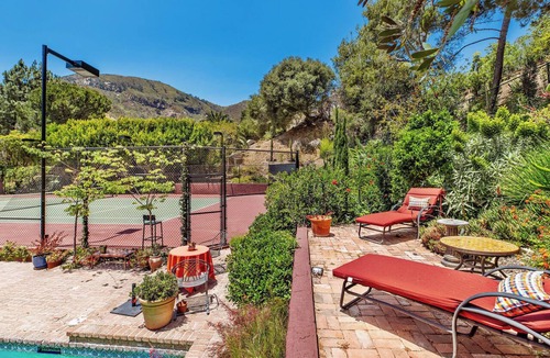 Palisades Highlands House | Custom Built Estate Home With Private Tennis Court, Pool in Guard Gated Area