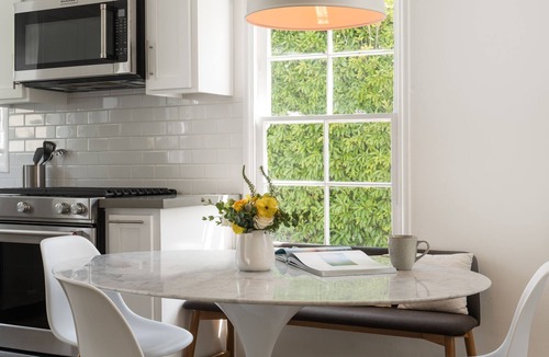 Coast Village House | Designer's Seaside Getaway in Montecito, easy walk to beach and cafe