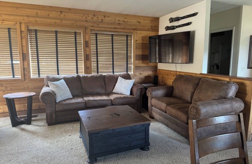 June Lake Condo | Edgewater #10 , Magnificent Panoramic view of June Lake through lg picture window