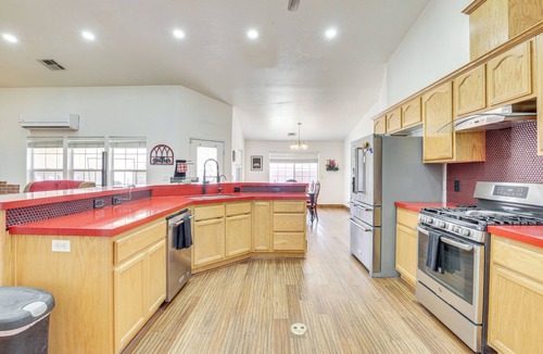 Pahrump House | Furnished Patio: Pet-Friendly Home in Pahrump!