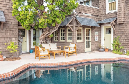 Eastside Santa Cruz House | Historic 3-bedroom farmhouse, 2 fireplaces and pool in Santa Cruz-near beaches!