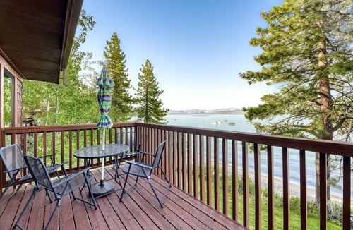 Zephyr Cove Condo | Lakefront getaway with Private beach access & balcony, sleeps 6