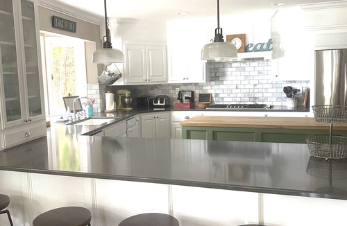 Bass Lake Cabin | Large lakefront in quiet Willow Cove - 6 bed 4 bath. Sleeps 17. Private dock.