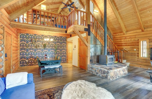 Cottonwood Cabin | Log Cabin Retreat with Pool and Vineyard Views