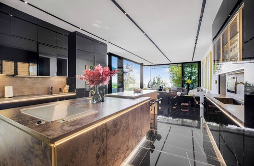 Hollywood Hills West Villa | London Dream: Glamorous Sunset Strip Modern Compound with Theater, Pool & Spa