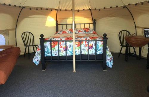 Los Gatos House | Lotus Yurt in Vineyard Overlooking Monterey Bay near Los Gatos, California