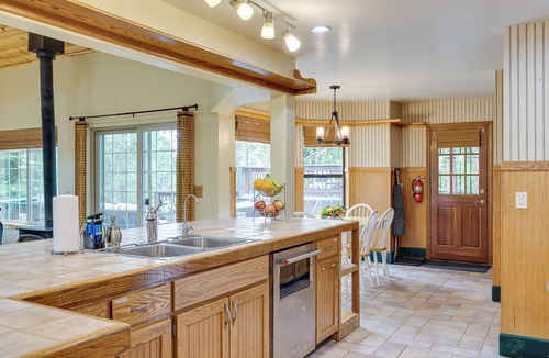 Sierra Village Cabin | Mi-Wuk Village Vacation Rental w/Multi-Level Deck