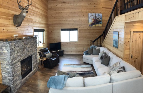 Island Park House | Moose Meadow Lodge - great view! Garage for those snowmobiles and 4x4's!