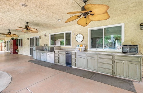 Atwater House | Outdoor Kitchen & Patio! Central Valley Hacienda