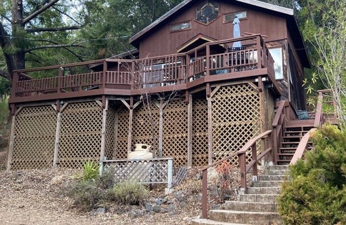 Los Gatos Cabin | Owl's Nest 1-bedroom two-story cabin in a charming Los Gatos Naturist Resort