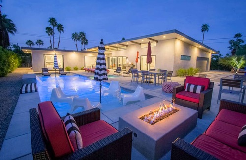 Palm Springs House | Palms at Park As Seen in Dwell Heated Pool, Spa, Mountain Views