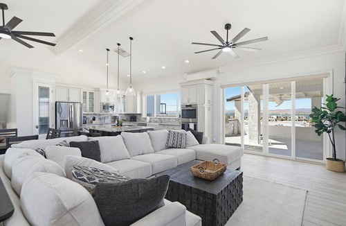 Lake Havasu City House | Panoramic Lake and Mountain Views! Pool, Spa, Casita, Sleeps 16, Lakeside Estate