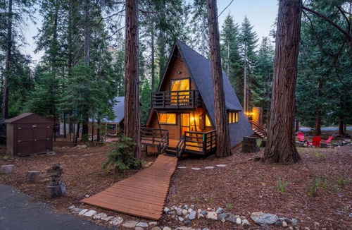 Sierra Cedars House | Pine Haus-Remodeled Family A-Frame