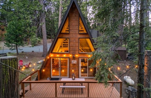 Sierra Cedars House | Pine Haus-Remodeled Family A-Frame