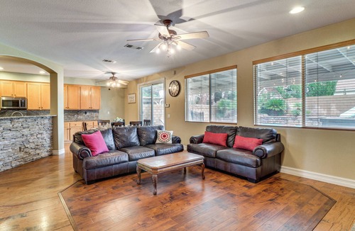 Palmdale House | Pool, Patio & Games! Suburban Home in Palmdale