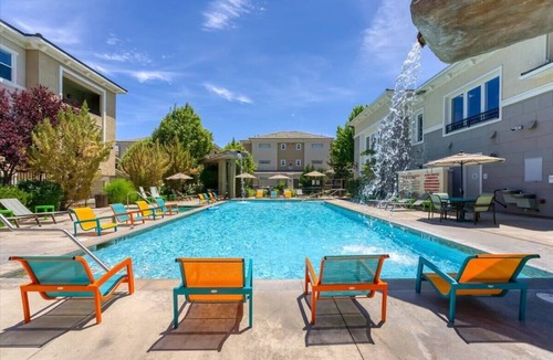 Reno/Tahoe Airport Apartment | Pool, Sauna, Yoga Studio + Gym | Serene 1BR