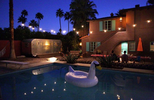 Tahquitz River Estates House | PS CITY ID: 2425. 1930s 2-story Spanish: 4 guest suites, AC, Awesome wireless