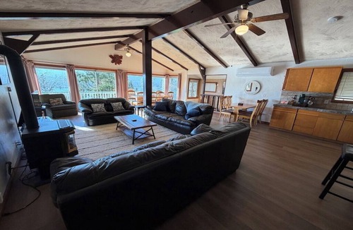 Bass Lake House | Spacious 2 Level Lakefront Retreat + Private Boat Slip/launch + Epic Views