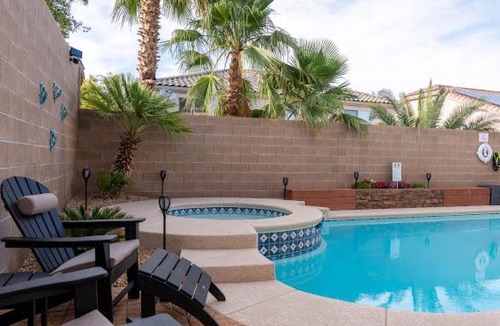 Paradise Hills House | Spacious sparkling luxury home with private HEATED saltwater pool and hot tub, EV power station