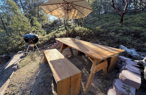 Bass Lake Cottage | Stargazing dome with Forest Cottage/Lakefront Private Beach with canoe