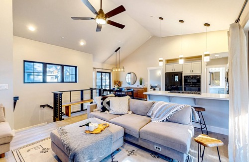 Lincoln Park House | Stylish retreat near skiing & golf with fireplace, balcony, & views, sleeps 6